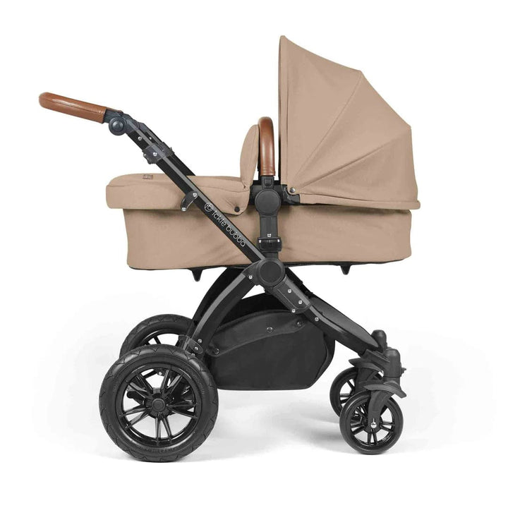 Ickle Bubba Travel Systems Stomp Luxe All-in-One Travel System With Isofix Base (Cirrus) - Black / Desert / Tan