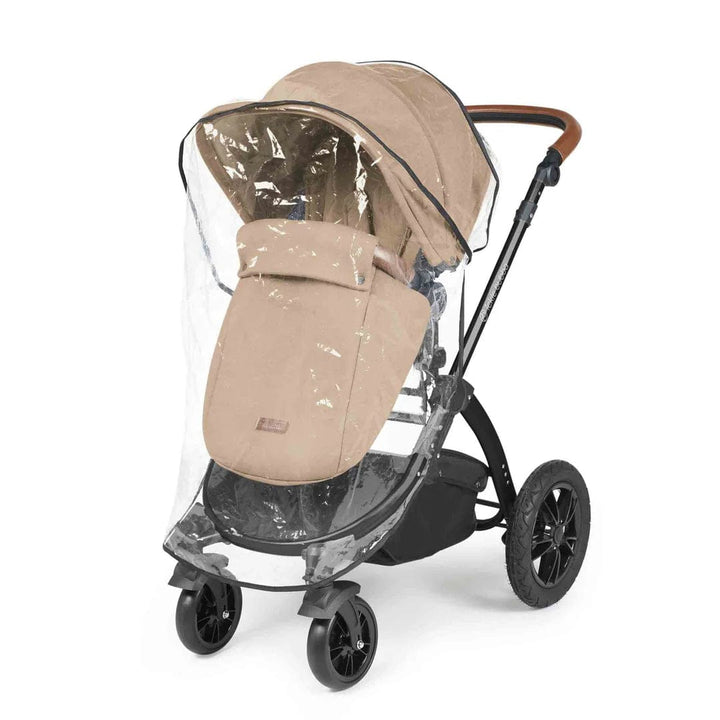 Ickle Bubba Travel Systems Stomp Luxe All-in-One Travel System With Isofix Base (Cirrus) - Black / Desert / Tan