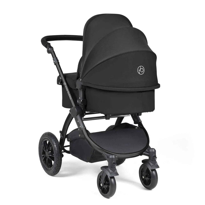 Ickle Bubba Travel Systems Stomp Luxe All-in-One Travel System With Isofix Base (Cirrus) - Black / Midnight / Black