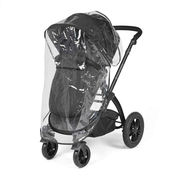 Ickle Bubba Travel Systems Stomp Luxe All-in-One Travel System With Isofix Base (Cirrus) - Black / Midnight / Black