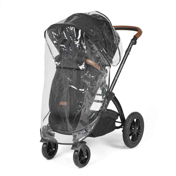 Ickle Bubba Travel Systems Stomp Luxe All-in-One Travel System With Isofix Base (Cirrus) - Black / Midnight / Tan