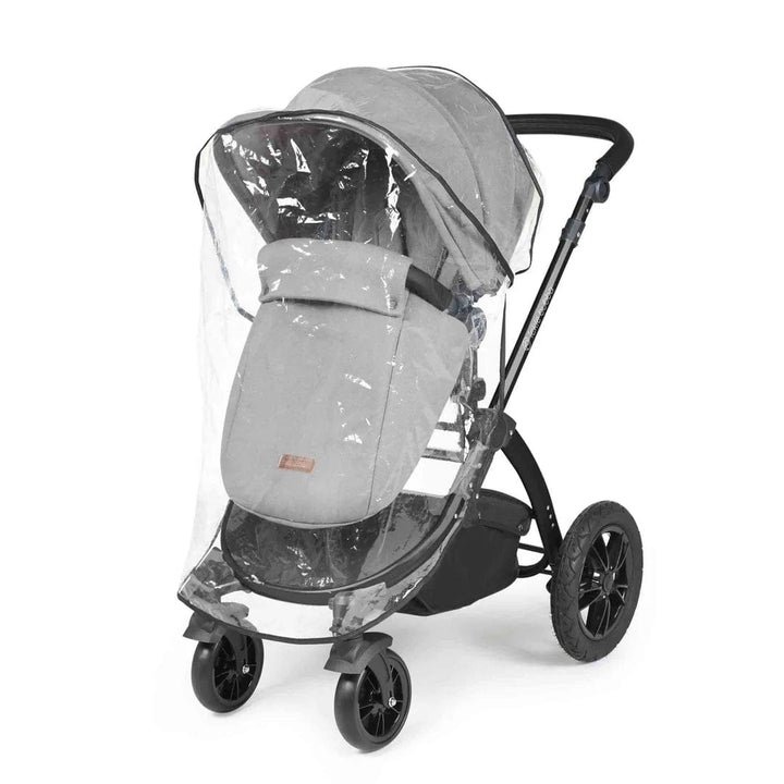 Ickle Bubba Travel Systems Stomp Luxe All-in-One Travel System With Isofix Base (Cirrus) - Black / Pearl Grey / Black