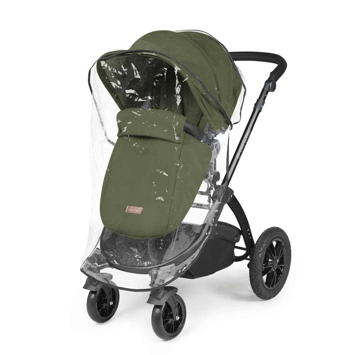 Ickle Bubba Travel Systems Stomp Luxe All-in-One Travel System With Isofix Base (Cirrus) - Black / Woodland / Black