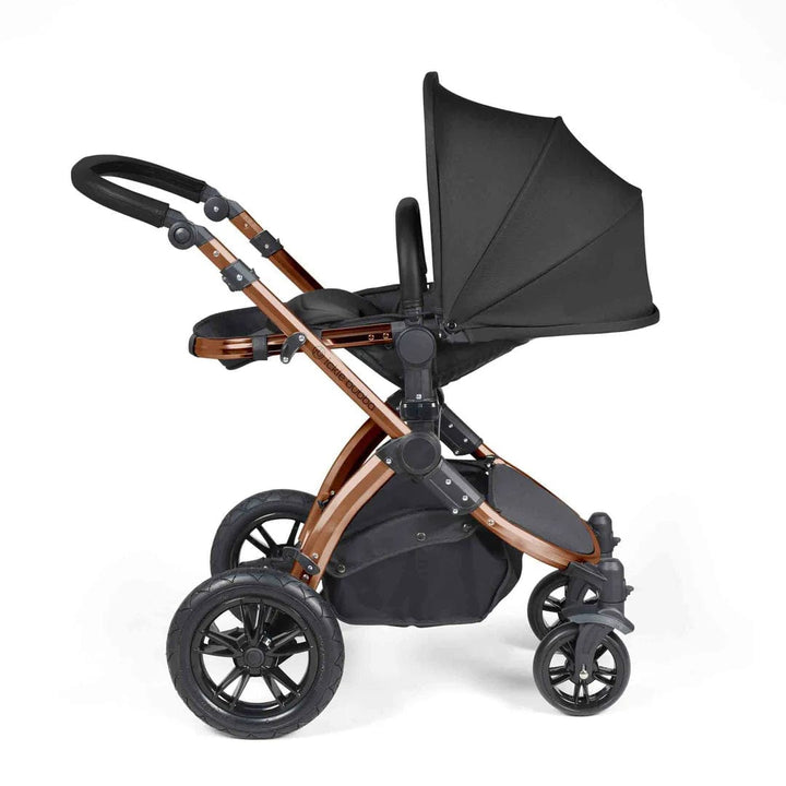 Ickle Bubba Travel Systems Stomp Luxe All-in-One Travel System With Isofix Base (Cirrus) - Bronze / Midnight / Black