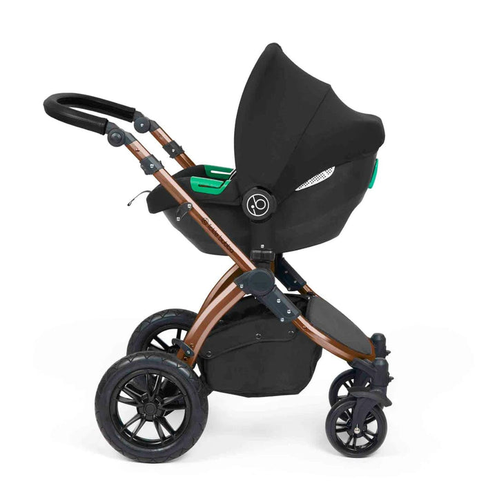 Ickle Bubba Travel Systems Stomp Luxe All-in-One Travel System With Isofix Base (Cirrus) - Bronze / Midnight / Black