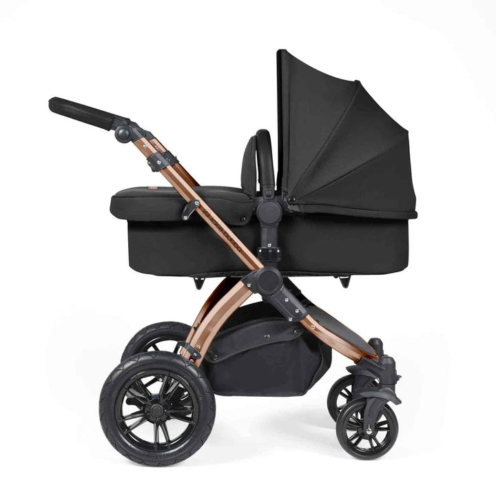 Ickle Bubba Travel Systems Stomp Luxe All-in-One Travel System With Isofix Base (Cirrus) - Bronze / Midnight / Black