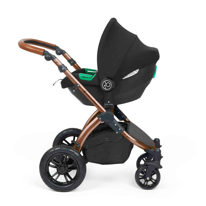 Ickle Bubba Travel Systems Stomp Luxe All-in-One Travel System With Isofix Base (Cirrus) - Bronze / Midnight / Tan