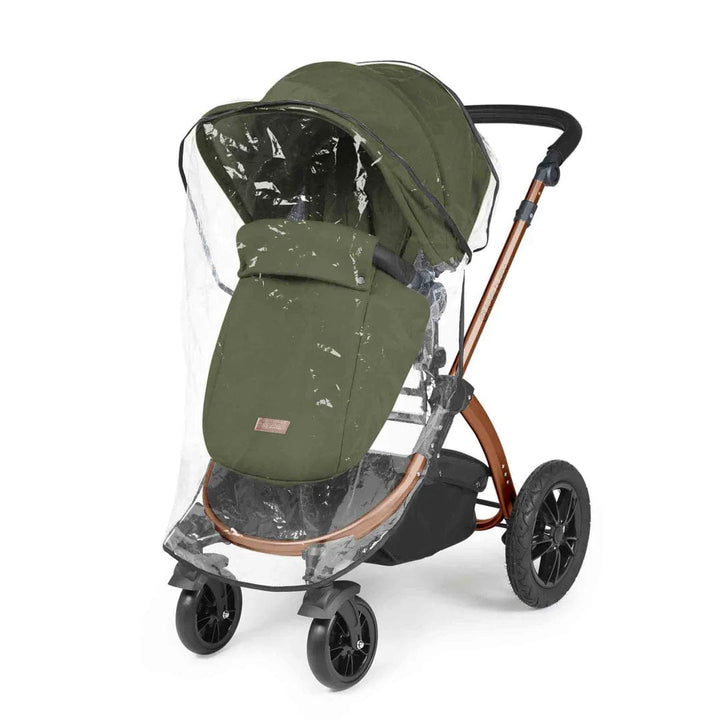 Ickle Bubba Travel Systems Stomp Luxe All-in-One Travel System With Isofix Base (Cirrus) - Bronze / Woodland / Black