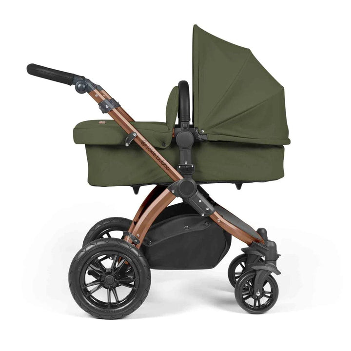 Ickle Bubba Travel Systems Stomp Luxe All-in-One Travel System With Isofix Base (Cirrus) - Bronze / Woodland / Black