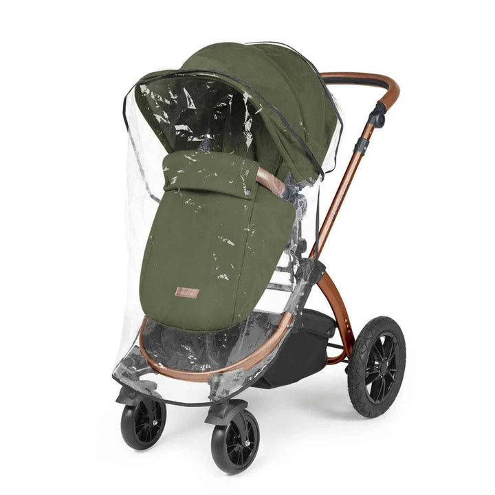 Ickle Bubba Travel Systems Stomp Luxe All-in-One Travel System With Isofix Base (Cirrus) - Bronze / Woodland / Tan