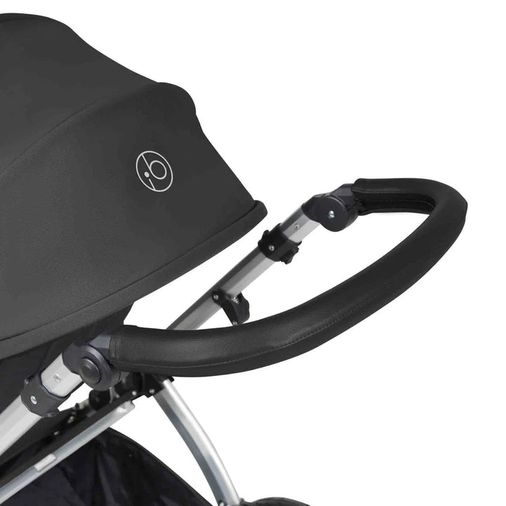 Ickle Bubba Travel Systems Stomp Luxe All-in-One Travel System With Isofix Base (Cirrus) - Silver / Charcoal Grey / Black