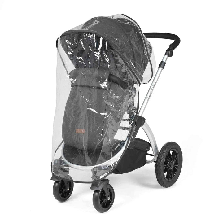 Ickle Bubba Travel Systems Stomp Luxe All-in-One Travel System With Isofix Base (Cirrus) - Silver / Charcoal Grey / Black