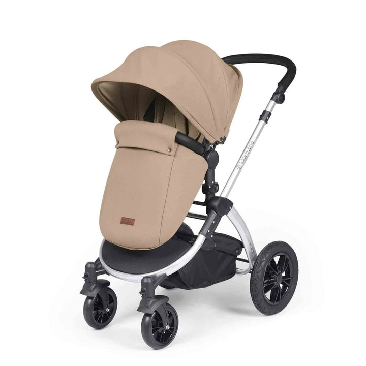 Ickle Bubba Travel Systems Stomp Luxe All-in-One Travel System With Isofix Base (Cirrus) - Silver / Desert / Black