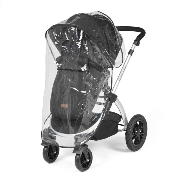 Ickle Bubba Travel Systems Stomp Luxe All-in-One Travel System With Isofix Base (Cirrus) - Silver / Midnight / Black