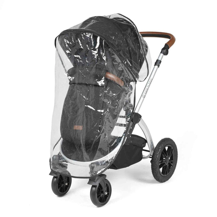 Ickle Bubba Travel Systems Stomp Luxe All-in-One Travel System With Isofix Base (Cirrus) - Silver / Midnight / Tan