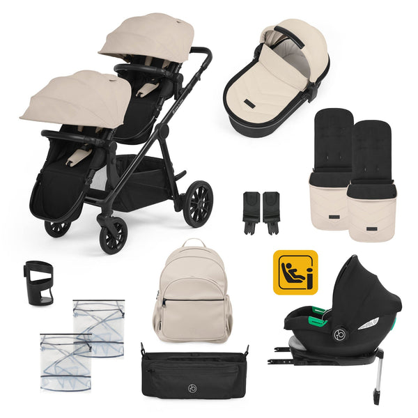 Ickle Bubba Wheels Ickle Bubba Libra Travel System (Cirrus) - Black / Stone / Black