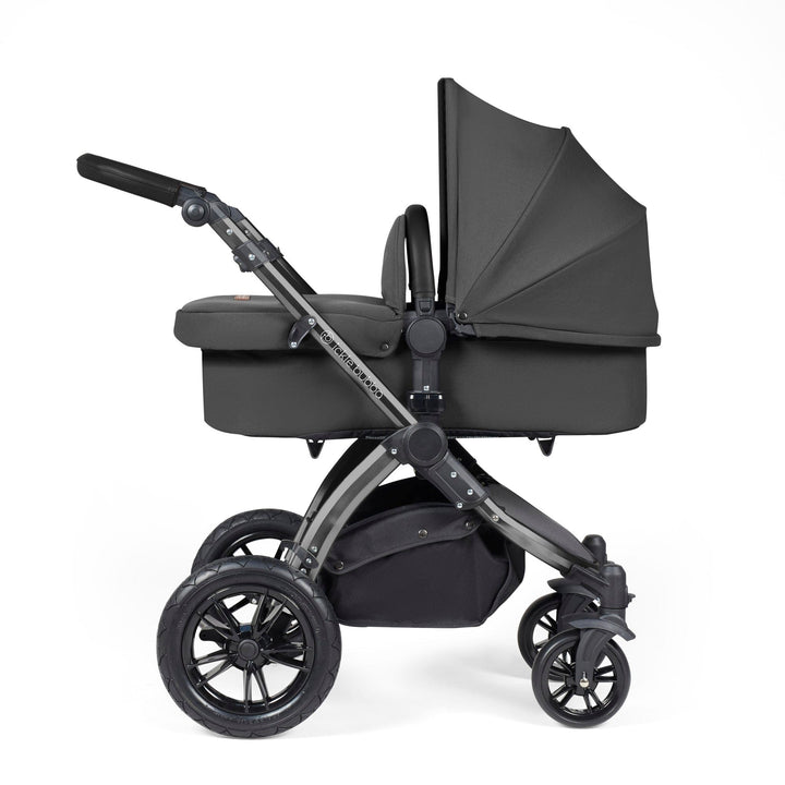 Ickle Bubba Wheels Ickle Bubba Stomp Luxe All-in-One i-Size Travel System (Stratus) with Bubba&Me - Black / Charcoal Grey / Black