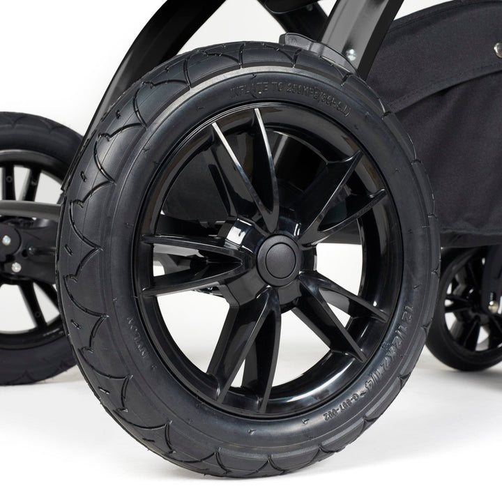 Ickle Bubba Wheels Ickle Bubba Stomp Luxe All-in-One i-Size Travel System (Stratus) with Bubba&Me - Black / Charcoal Grey / Black