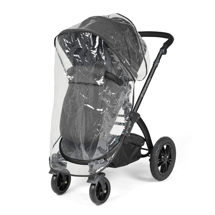 Ickle Bubba Wheels Ickle Bubba Stomp Luxe All-in-One i-Size Travel System (Stratus) with Bubba&Me - Black / Charcoal Grey / Black