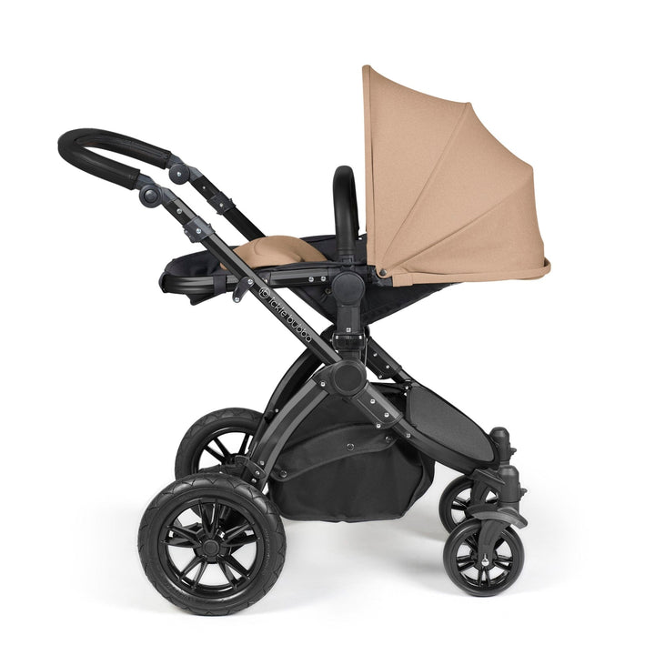 Ickle Bubba Wheels Ickle Bubba Stomp Luxe All-in-One i-Size Travel System (Stratus) with Bubba&Me - Black / Desert / Black