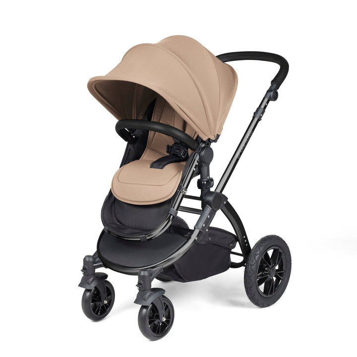 Ickle Bubba Wheels Ickle Bubba Stomp Luxe All-in-One i-Size Travel System (Stratus) with Bubba&Me - Black / Desert / Black