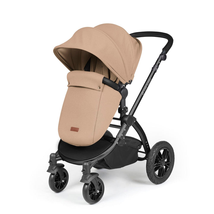 Ickle Bubba Wheels Ickle Bubba Stomp Luxe All-in-One i-Size Travel System (Stratus) with Bubba&Me - Black / Desert / Black