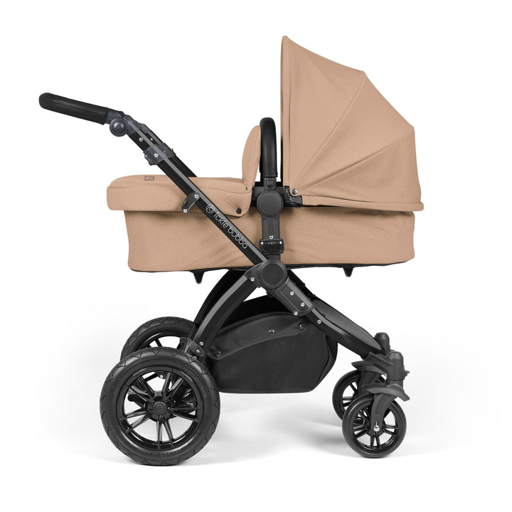 Ickle Bubba Wheels Ickle Bubba Stomp Luxe All-in-One i-Size Travel System (Stratus) with Bubba&Me - Black / Desert / Black