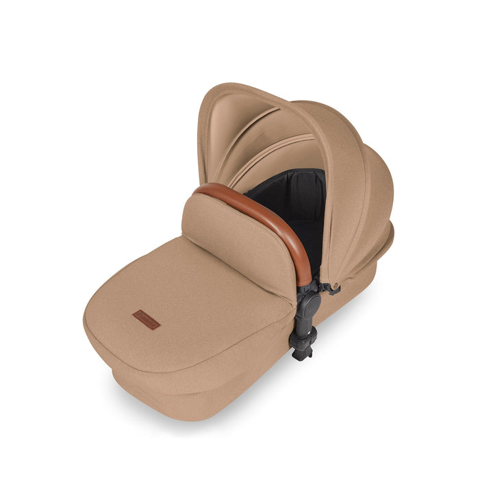 Ickle Bubba Wheels Ickle Bubba Stomp Luxe All-in-One i-Size Travel System (Stratus) with Bubba&Me - Black / Desert / Tan