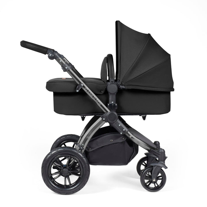 Ickle Bubba Wheels Ickle Bubba Stomp Luxe All-in-One i-Size Travel System (Stratus) with Bubba&Me - Black / Midnight / Black