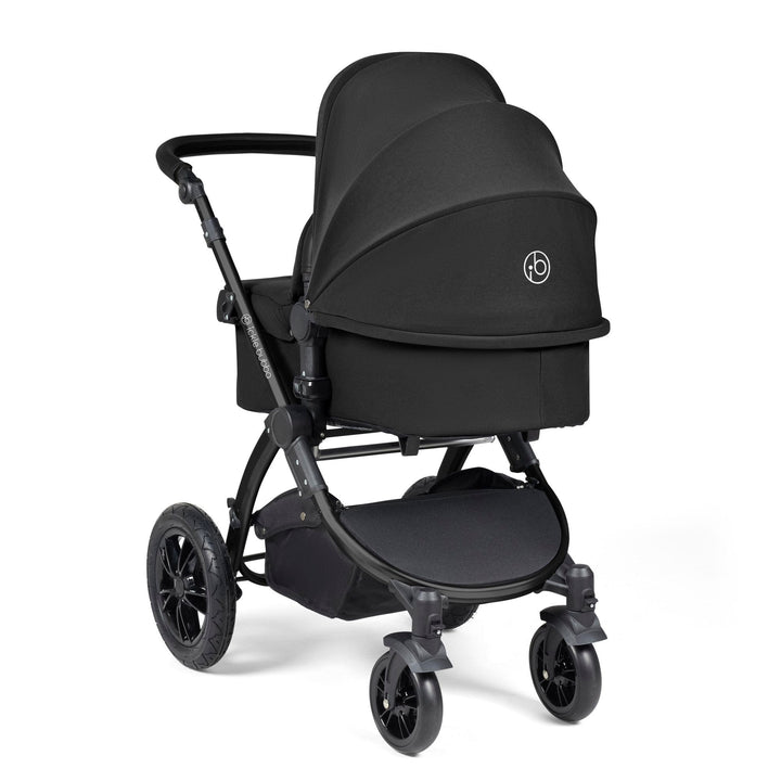 Ickle Bubba Wheels Ickle Bubba Stomp Luxe All-in-One i-Size Travel System (Stratus) with Bubba&Me - Black / Midnight / Black