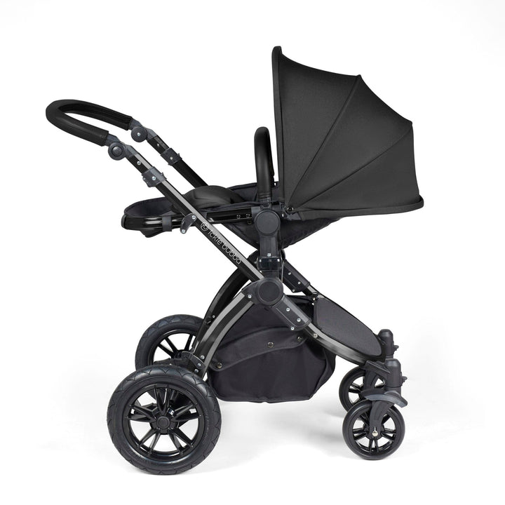 Ickle Bubba Wheels Ickle Bubba Stomp Luxe All-in-One i-Size Travel System (Stratus) with Bubba&Me - Black / Midnight / Black