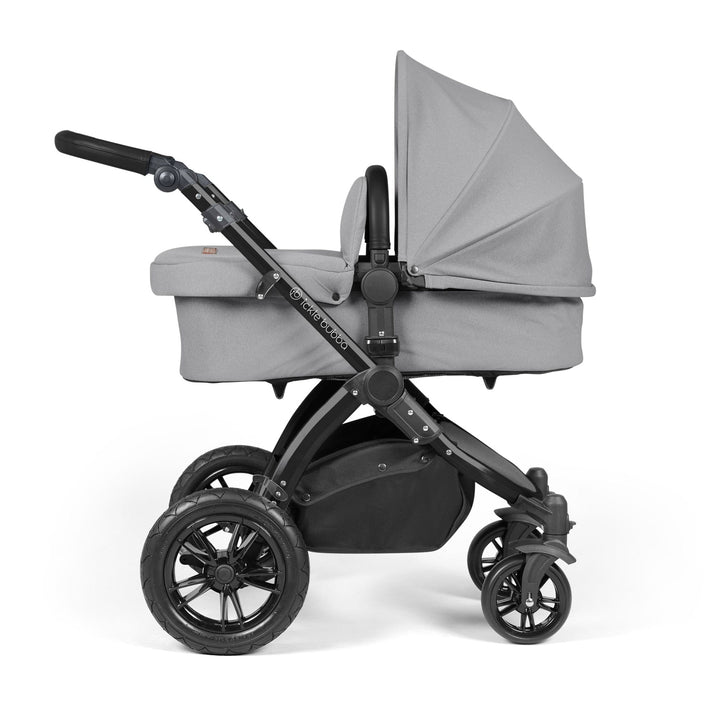 Ickle Bubba Wheels Ickle Bubba Stomp Luxe All-in-One i-Size Travel System (Stratus) with Bubba&Me - Black / Pearl Grey / Black