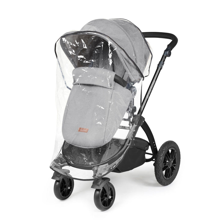 Ickle Bubba Wheels Ickle Bubba Stomp Luxe All-in-One i-Size Travel System (Stratus) with Bubba&Me - Black / Pearl Grey / Black