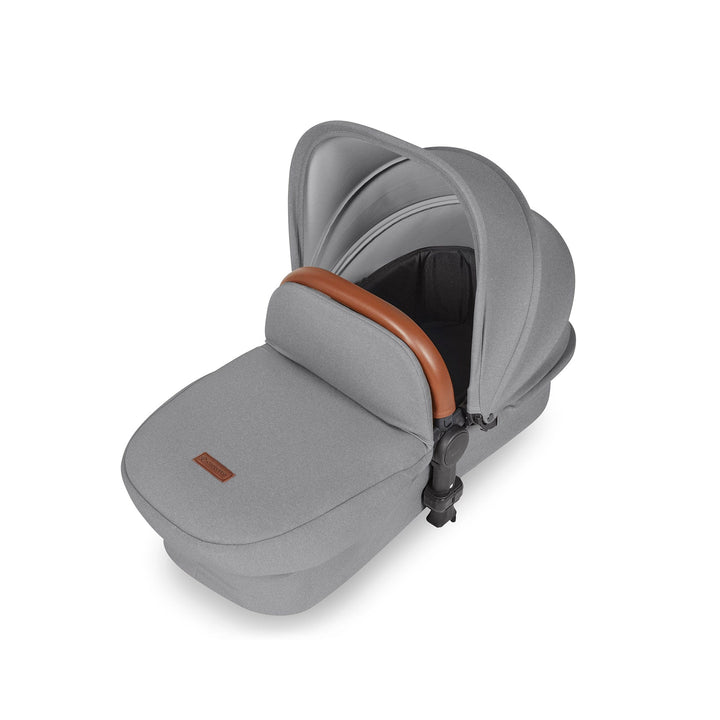 Ickle Bubba Wheels Ickle Bubba Stomp Luxe All-in-One i-Size Travel System (Stratus) with Bubba&Me - Black / Pearl Grey / Tan