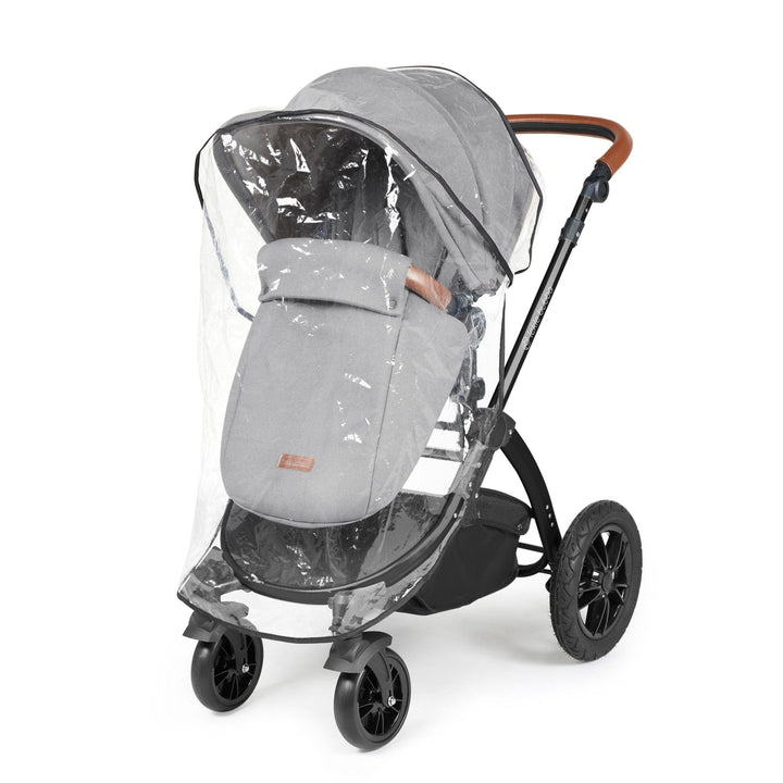 Ickle Bubba Wheels Ickle Bubba Stomp Luxe All-in-One i-Size Travel System (Stratus) with Bubba&Me - Black / Pearl Grey / Tan