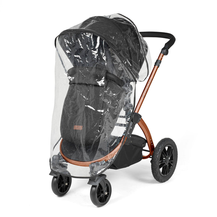 Ickle Bubba Wheels Ickle Bubba Stomp Luxe All-in-One i-Size Travel System (Stratus) with Bubba&Me - Bronze / Midnight / Black