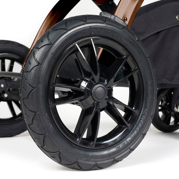 Ickle Bubba Wheels Ickle Bubba Stomp Luxe All-in-One i-Size Travel System (Stratus) with Bubba&Me - Bronze / Midnight / Black