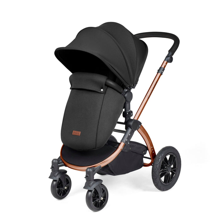 Ickle Bubba Wheels Ickle Bubba Stomp Luxe All-in-One i-Size Travel System (Stratus) with Bubba&Me - Bronze / Midnight / Black