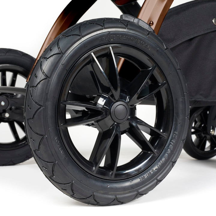 Ickle Bubba Wheels Ickle Bubba Stomp Luxe All-in-One i-Size Travel System (Stratus) with Bubba&Me - Bronze / Midnight / Tan