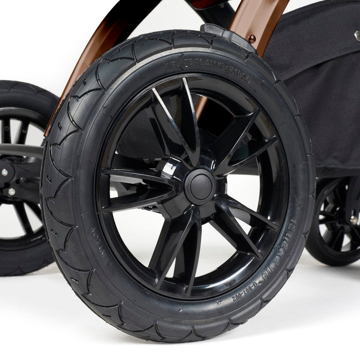 Ickle Bubba Wheels Ickle Bubba Stomp Luxe All-in-One i-Size Travel System (Stratus) with Bubba&Me - Bronze / Woodland / Black