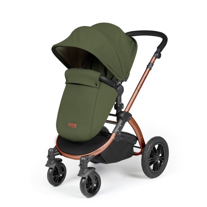 Ickle Bubba Wheels Ickle Bubba Stomp Luxe All-in-One i-Size Travel System (Stratus) with Bubba&Me - Bronze / Woodland / Black