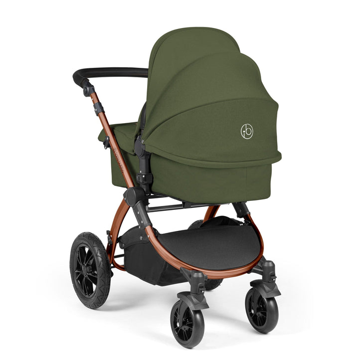 Ickle Bubba Wheels Ickle Bubba Stomp Luxe All-in-One i-Size Travel System (Stratus) with Bubba&Me - Bronze / Woodland / Black