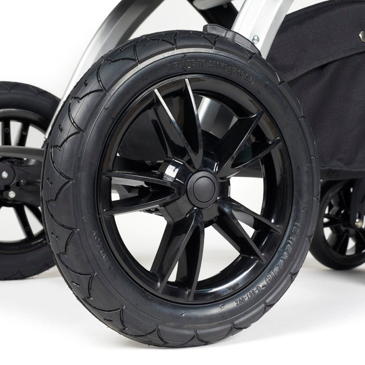 Ickle Bubba Wheels Ickle Bubba Stomp Luxe All-in-One i-Size Travel System (Stratus) with Bubba&Me - Silver / Charcoal Grey / Black