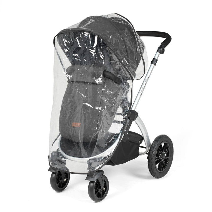 Ickle Bubba Wheels Ickle Bubba Stomp Luxe All-in-One i-Size Travel System (Stratus) with Bubba&Me - Silver / Charcoal Grey / Black