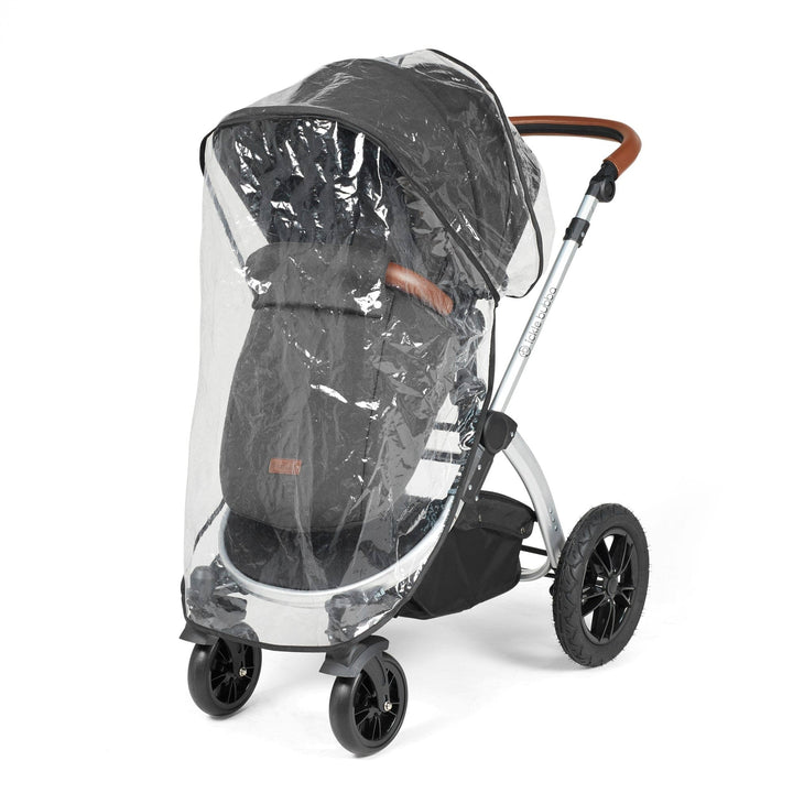 Ickle Bubba Wheels Ickle Bubba Stomp Luxe All-in-One i-Size Travel System (Stratus) with Bubba&Me - Silver / Charcoal Grey / Tan