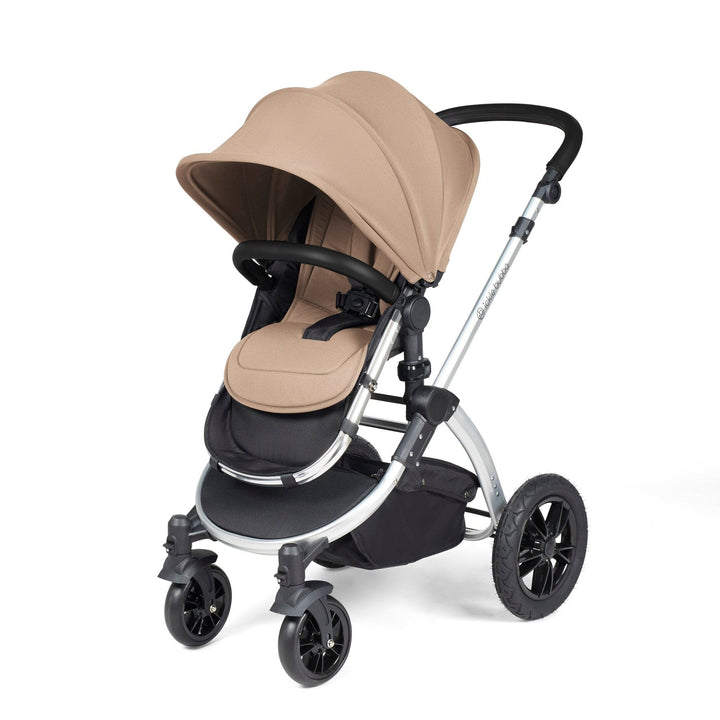 Ickle Bubba Wheels Ickle Bubba Stomp Luxe All-in-One i-Size Travel System (Stratus) with Bubba&Me - Silver / Desert / Black