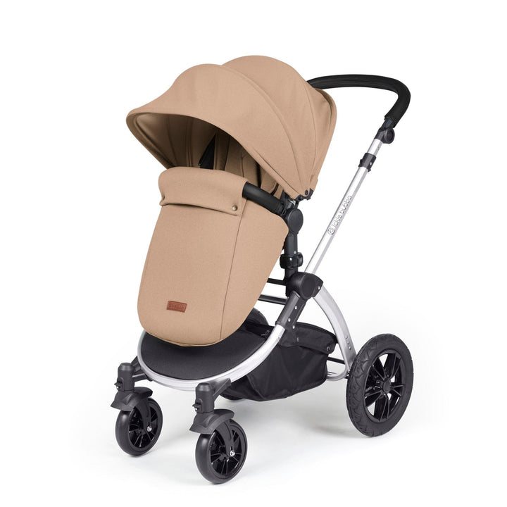 Ickle Bubba Wheels Ickle Bubba Stomp Luxe All-in-One i-Size Travel System (Stratus) with Bubba&Me - Silver / Desert / Black