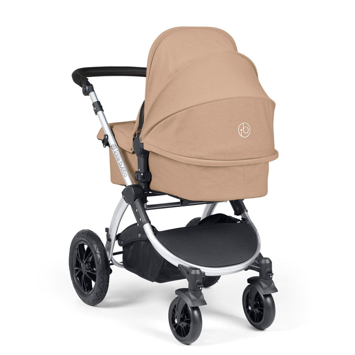 Ickle Bubba Wheels Ickle Bubba Stomp Luxe All-in-One i-Size Travel System (Stratus) with Bubba&Me - Silver / Desert / Black