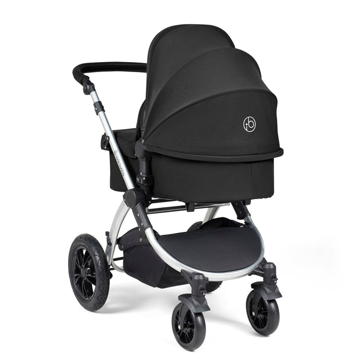 Ickle Bubba Wheels Ickle Bubba Stomp Luxe All-in-One i-Size Travel System (Stratus) with Bubba&Me - Silver / Midnight / Black