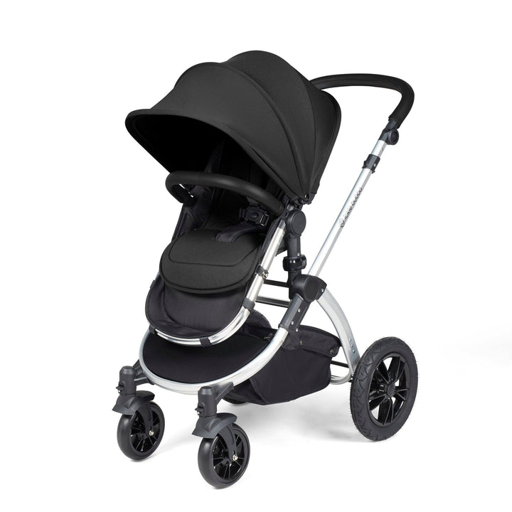 Ickle Bubba Wheels Ickle Bubba Stomp Luxe All-in-One i-Size Travel System (Stratus) with Bubba&Me - Silver / Midnight / Black